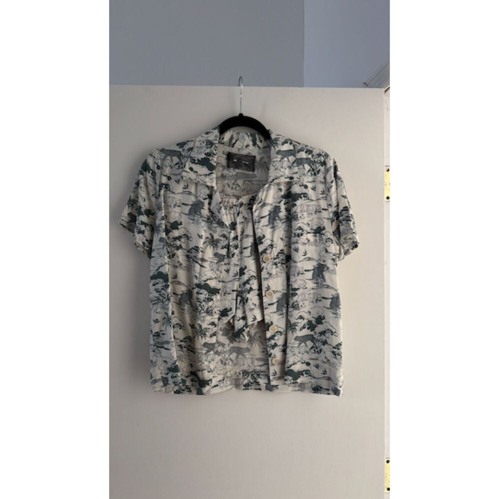 Reformation Printed Shorts and Shirt Set